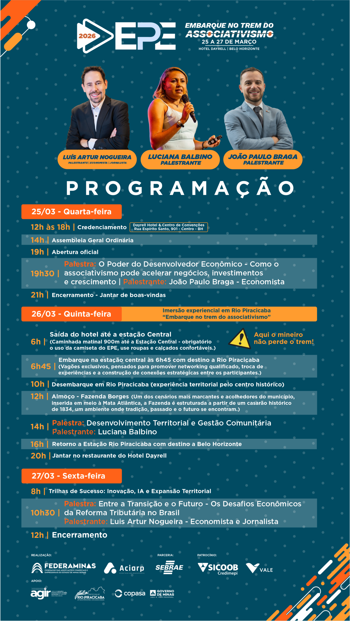 EPE 2026 - Programação 26/03 - Federaminas